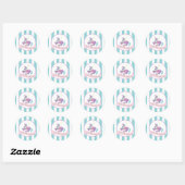 Stickers Carnaval Pastel avec Cheval Carousel (Feuille)