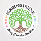 Stickers Carolina Pagan Fest 2025 imperméables (Design 1)