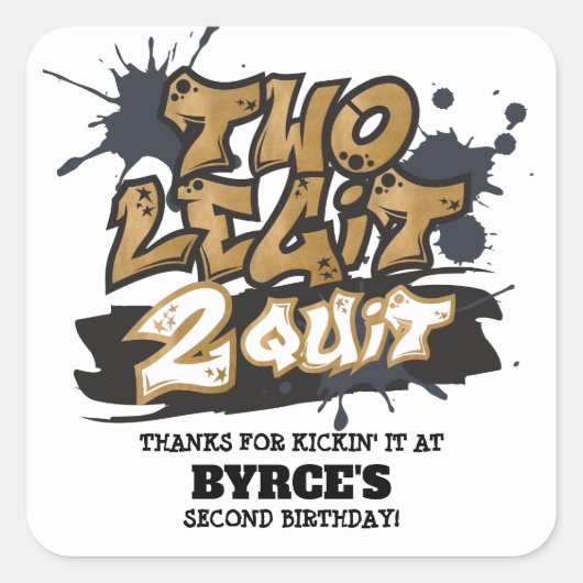 Stickers Carré 2 Quit Deux Legits (Devant)