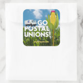 Stickers carré (6/pg) - Go Postal Unions! (Sac)