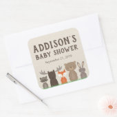 Stickers Carré à thème Woodland (Enveloppe)