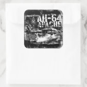 Stickers Carré AH-64 Apache (Sac)
