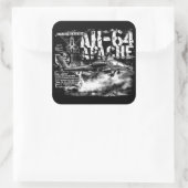 Stickers Carré AH-64 Apache (Sac)
