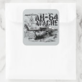 Stickers Carré AH-64 Apache (Sac)