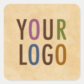 Stickers Carré arrondi sur mesure avec logo de l'e (Devant)