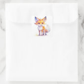Stickers Carré Baby Fox mignonne (Sac)