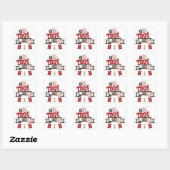 Stickers carré/Baseball Go Team Go (Feuille)