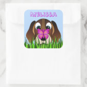 Stickers Carré Beagle Chien Chien Chien Chien Mign (Sac)