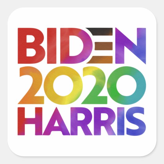 Stickers Carré Biden Harris 2020 (Devant)