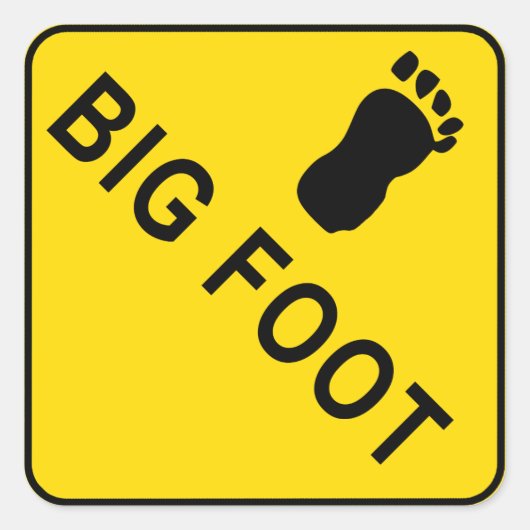 Stickers Carré Big Foot (Devant)