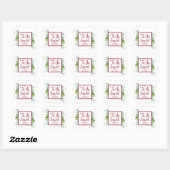 Stickers Carré cadeau Noël vert (Feuille)