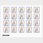 Stickers Carré CHAT COOK (Feuille)