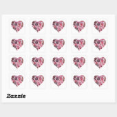 Stickers Carré classique du coeur (Feuille)