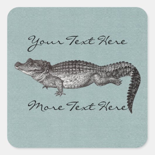 Stickers Carré crocodile (Devant)