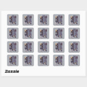 Stickers Carré de chat mendiant (Feuille)