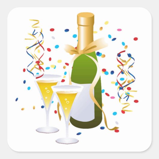 Stickers Carré de fête (Devant)