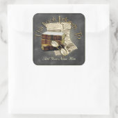 Stickers Carré de plaque de conception de lecture (Sac)