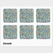 Stickers Carré de prairie bleue (Feuille)