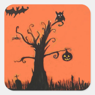 " Stickers Carré d'illustration, brillant