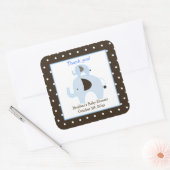 Stickers Carré Dottie Elephant (Bleu) (Enveloppe)