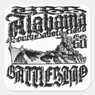 Stickers Carré du Battleship Alabama