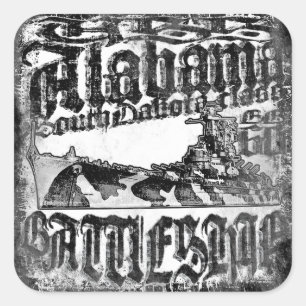 Stickers Carré du Battleship Alabama