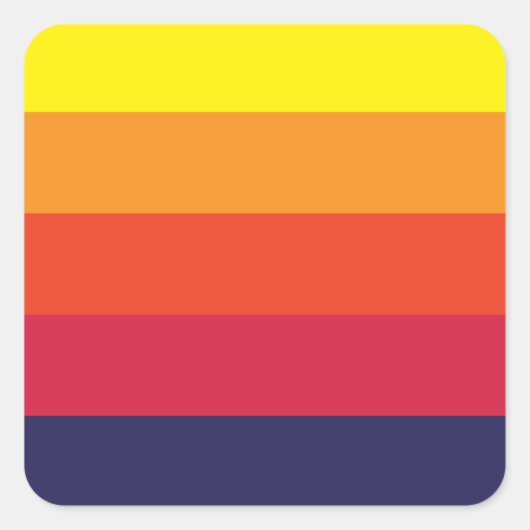 Stickers Carré été le coucher du soleil (Devant)