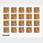 Stickers Carré Ginger Cat - Glossy (Feuille)