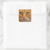 Stickers Carré Ginger Cat - Glossy (Sac)