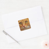 Stickers Carré Ginger Cat - Glossy (Enveloppe)