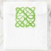 Stickers Carré GRAND BOUTON EN CELTIQUE VERT (Sac)