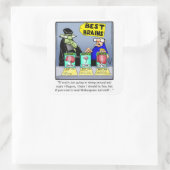 Stickers Carré Halloween drôle (Sac)