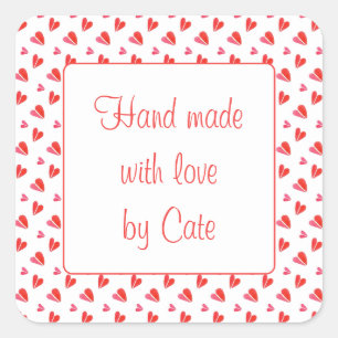 Stickers Carré "HAND Fabriqué" 1,5"