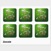 Stickers Carré Joyeux X-mas Green Lettering (Feuille)