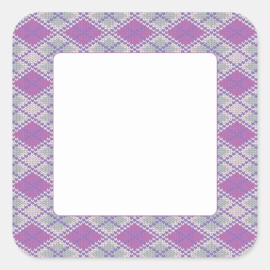 Stickers Carré LILAC JACQUARD KNIT 3" (Devant)