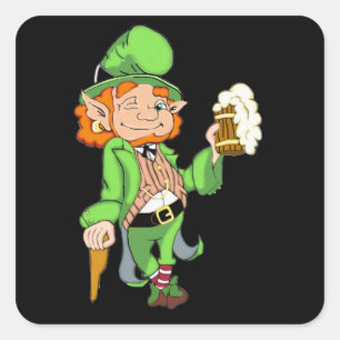 Stickers Carré Lucky Leprechaun