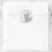 Stickers Carré Mariage blanc Coeurs (Sac)