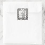 Stickers Carré Mariage Damask Elegance (Sac)