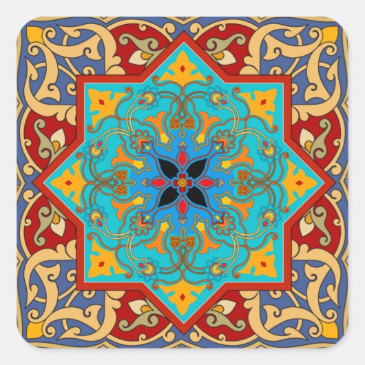 Stickers Carré Marocain Carrelage (Devant)