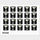 Stickers Carré Martini cinéma classique (Feuille)