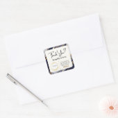 Stickers carré Merci d'affaires - Design en marbre (Enveloppe)