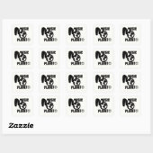 Stickers Carré MUSIQUE PLANÈTE (Feuille)