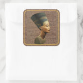 Stickers Carré Nefertiti sur Hieroglyph arrière -  (Sac)