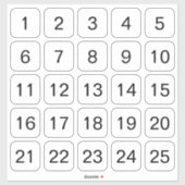 Stickers Carré personnalisable noir (Feuille)