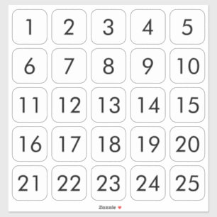 Stickers Carré personnalisable noir sur blanc