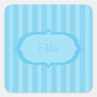 Stickers Carré Personnalisé Blue Stripes