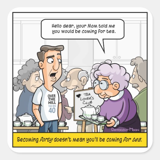 Stickers Carré Punny 40e anniversaire (Devant)