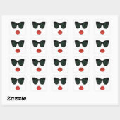 Stickers carré Red Lips Kiss (Feuille)