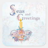 Stickers Carré Seas and Greming Seashells (Devant)