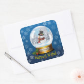 Stickers carré Snow Man in A Snow Globe (Enveloppe)